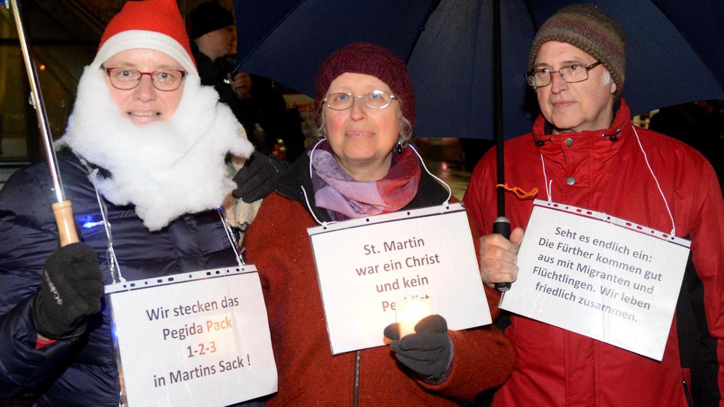 Schon beim letzten Auftritt von Pegida am Martinstag gab es in Fürth entschiedenen Widerstand.