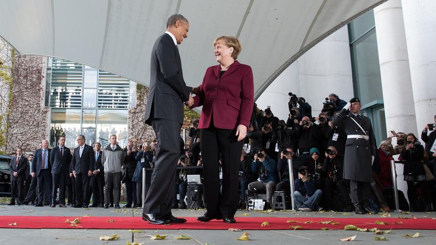 Das Bad in der Menge war diesmal nicht Zweck von Obamas Besuch in Deutschland. Enge Gespräche mit der Kanzlerin standen im Vordergrund.
