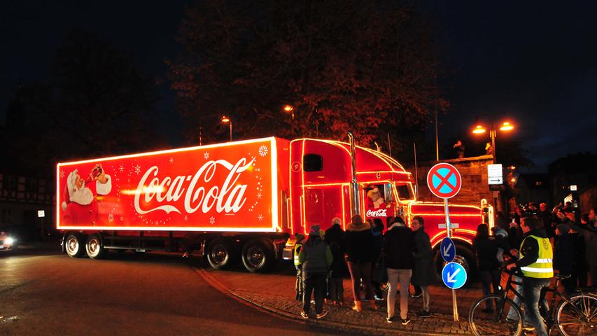 Der Coca-Cola-Weihnachtstruck zu Gast in Kirchehrenbach