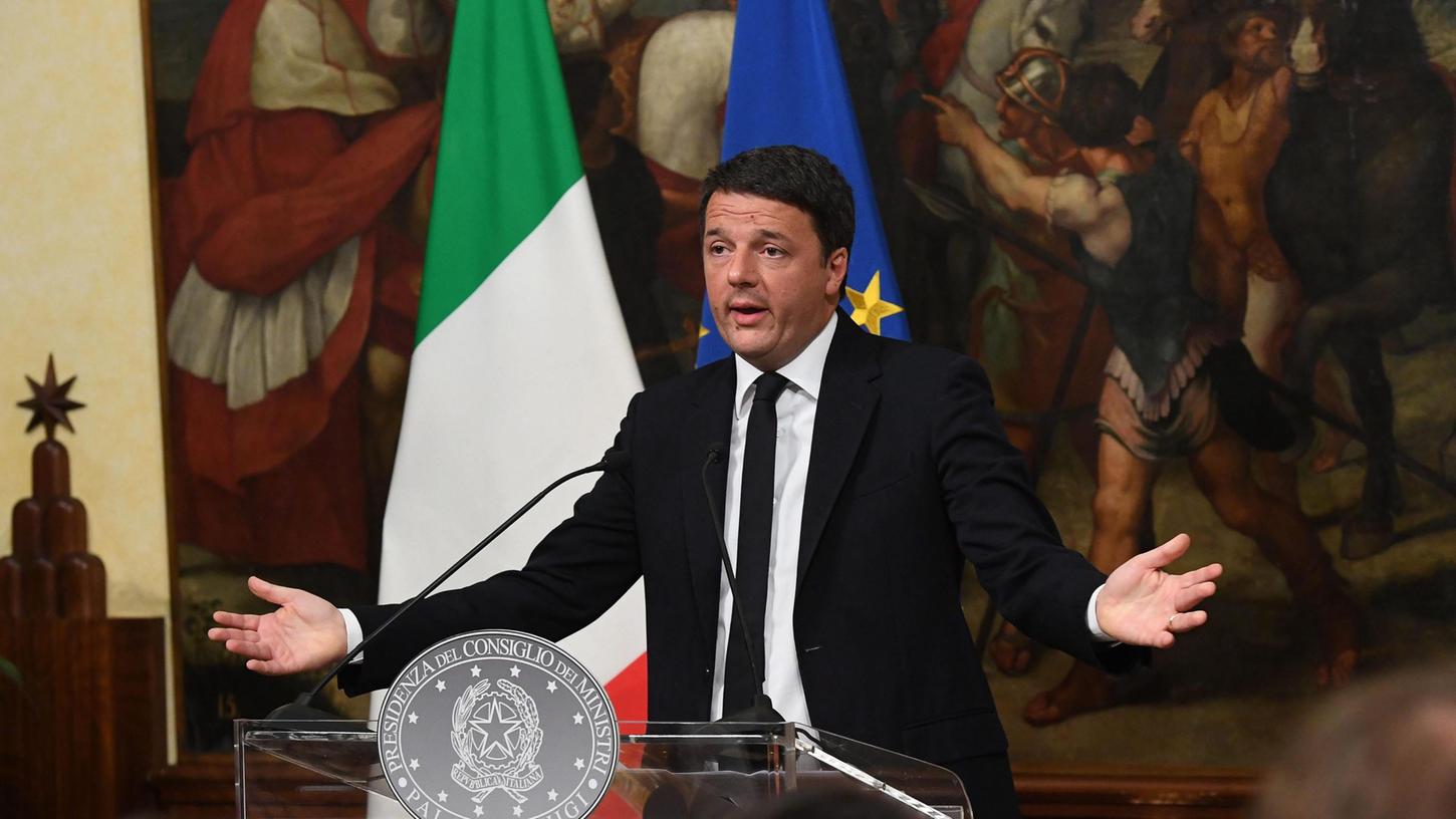 Matteo Renzi musste in Rom seine Niederlage eingestehen. Zuvor hatte die Mehrheit der Italiener gegen die Verfassungsreform gestimmt.