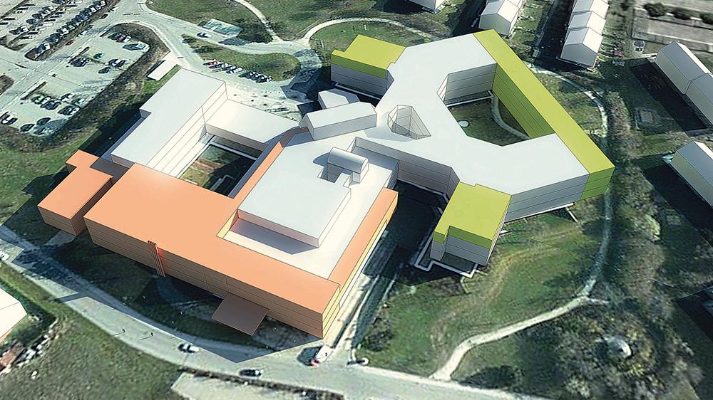 Großes vor: In zwei Bauabschnitten soll das Klinikum Altmühlfranken in Weißenburg wachsen. Die lachsfarbenen Elemente bilden den ersten Bauabschnitt, der auf acht Jahre veranschlagt ist, die grünen Elemente sollen in einem zweiten Bauabschnitt folgen. Die Gesamtinvestition liegt bei mindestens 70 Millionen Euro. Die Zahl der Betten wird sich durch die Erweiterung nicht verändern. Großes vor: In zwei Bauabschnitten soll das Klinikum Altmühlfranken in Weißenburg wachsen. Die lachsfarbenen Elemente bilden den ersten Bauabschnitt, der auf acht Jahre veranschlagt ist, die grünen Elemente sollen in einem zweiten Bauabschnitt folgen. Die Gesamtinvestition liegt bei mindestens 70 Millionen Euro. Die Zahl der Betten wird sich durch die Erweiterung nicht verändern.