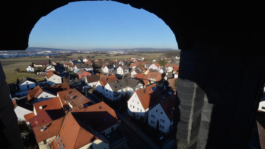 Exklusiver Ausblick: Kersbach vom Kirchenturm aus