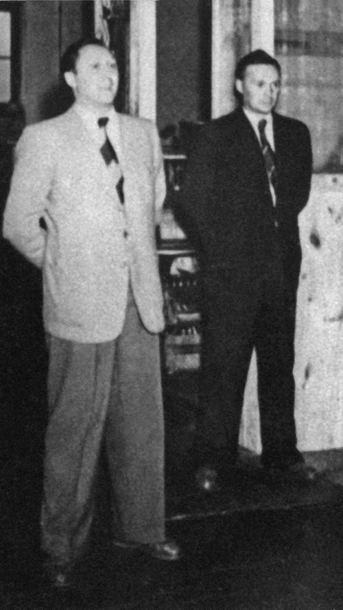Die beiden Firmengründer Wilhelm Schaeffler und Georg Schaeffler zu Beginn der 1950er Jahre.