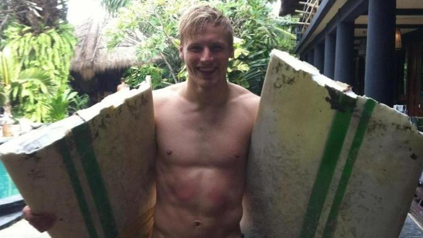 "Eigentlich konnte ich da schon einigermaßen Surfen": Das Surfbrett ist Geschichte, Hanno Behrens bleibt trotzdem positiv gestimmt. Nach seiner Fußball-Karriere will er seinem Hobby noch mehr Zeit widmen.