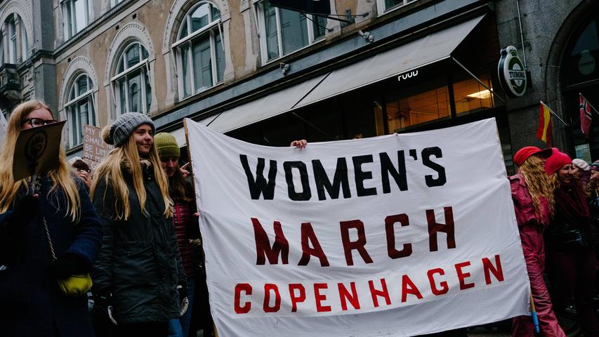 Auch in Kopenhagen gingen Frauen auf die Straße...