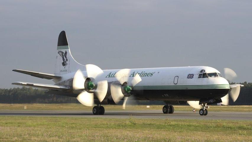 Diese Electra L-188 war bis 2007 noch im Einsatz und regelmäßig am Airport Nürnberg zu sehen.