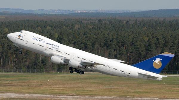 Diese Boeing 747 der Hellenic Imperial hob 2010 am Airport Nürnberg ab.