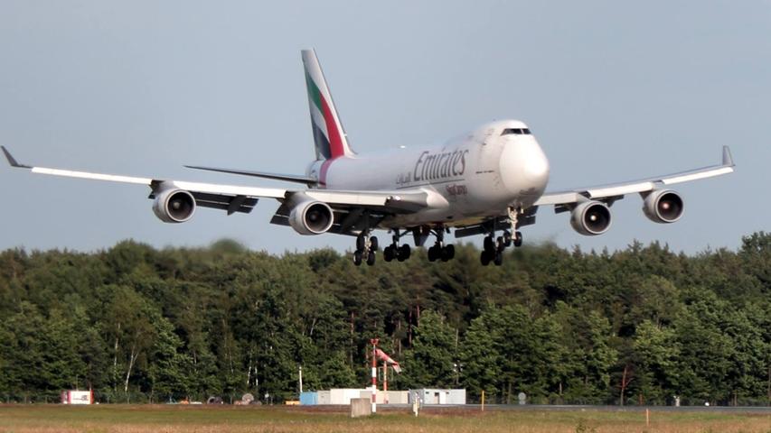 44 Jahre später: Diese Boeing 747 landete im Juni 2014 auf dem Nürnberger Airport.