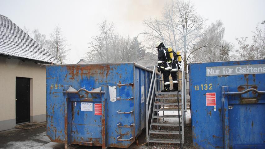 Gartenmüll-Container brannte in Schwabach
