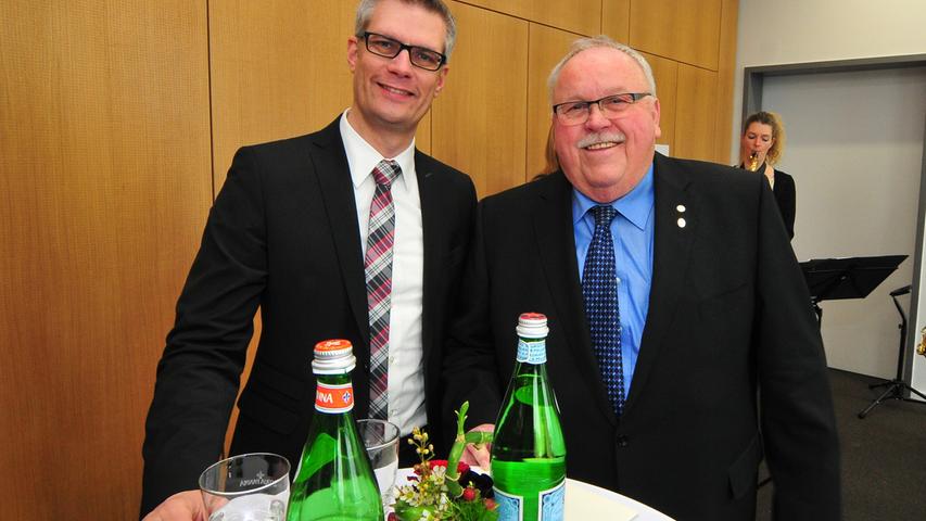 Politisch weit voneinander entfernt, aber menschlich passt es: OB Kirschstein (SPD) und 2. Bürgermeister Franz Streit (CSU).