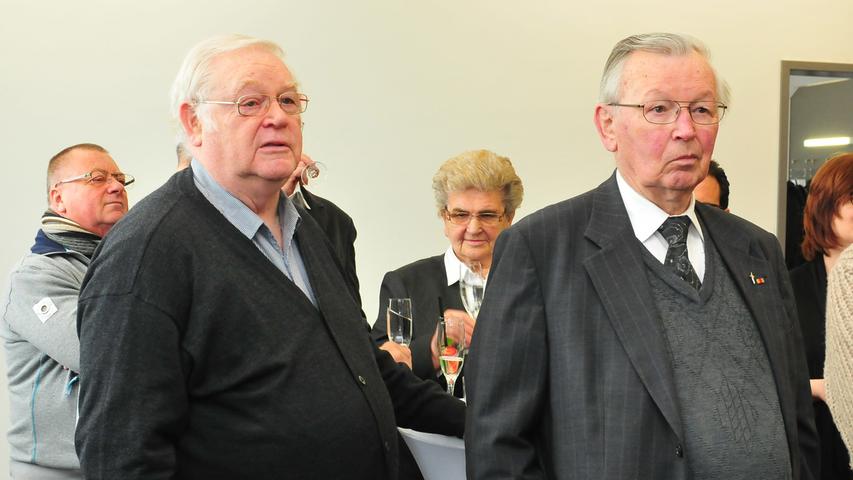 CSU-Stadtrat Gerhard Käding mit Ehrenbürger und ehemaligem Stadtpfarrer Otto Donner.