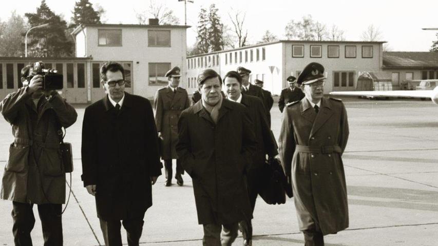Ende der 1960er Jahre kam Helmut Schmidt in Nürnberg an. Damals war er noch SPD-Fraktionsvorsitzender im Bundestag.