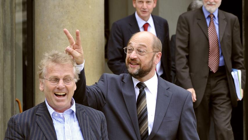 Als Rheinländer ist Schulz selbstredend eine Frohnatur - das merkte 2008 auch sein grüner Parlamentskollege Daniel Cohn-Bendit.