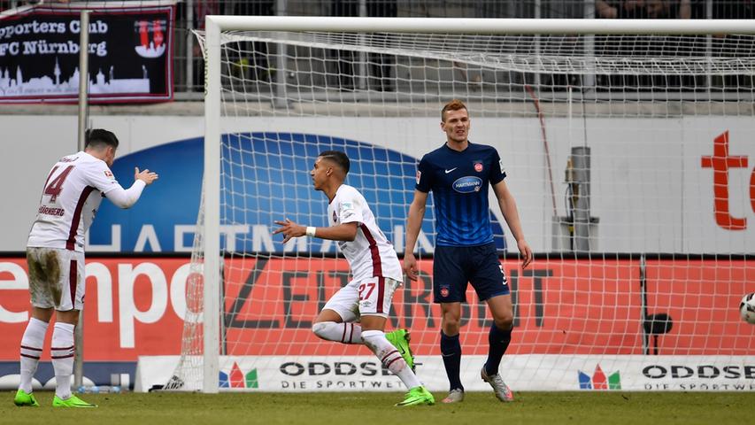 Sapperlot, Sabiri! Bei seinem zweiten Einsatz für die Club-Profis sorgt der kampf- und spielstarke 20-Jährige dafür, dass der FCN in Heidenheim mit 3:2 die Oberhand behält.