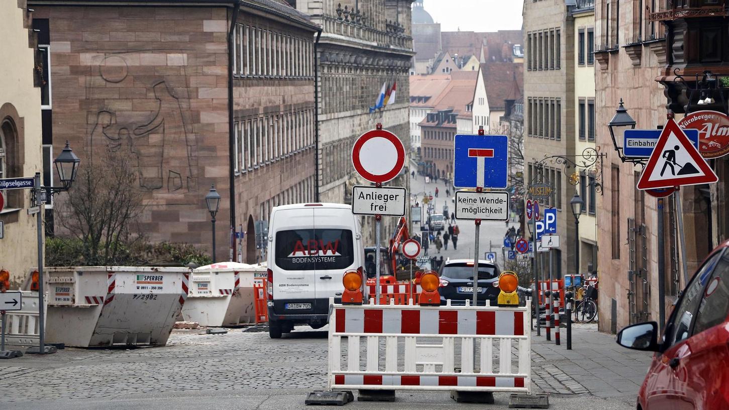 Baustelle blockiert vier Monate die Burgstraße