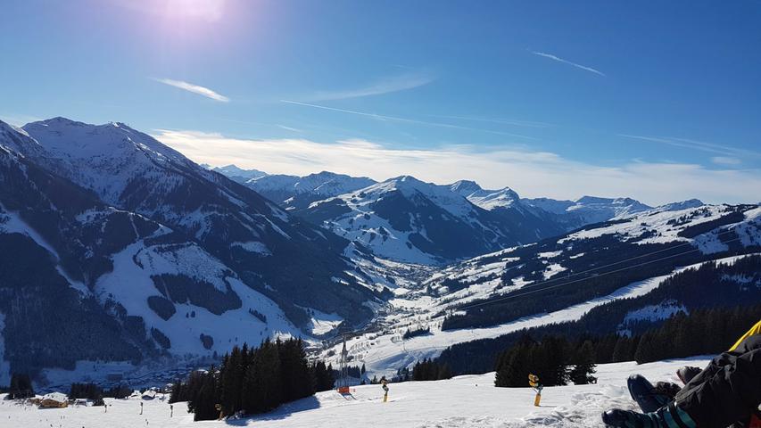 Gute Aussichten: Hoch über Leogang bietet der Skizirkus Saalbach-Hinterglemm-Leogang-Fieberbrunn ein tolles Panorama.