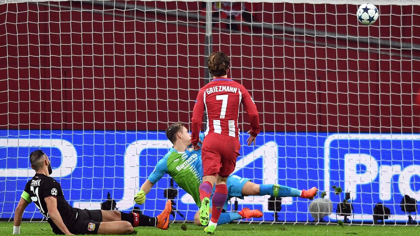 Dieser Griezmann! Der Atletico-Angreifer erzielte gegen Leverkusen das zwischenzeitliche 2:0.