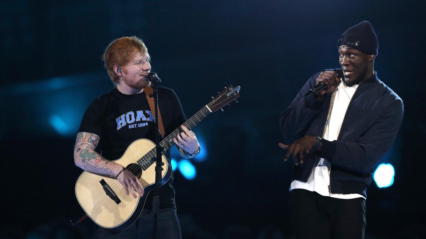 Ed Sheeran trat bei den Brit Awards gemeinsam mit Stormzy auf.