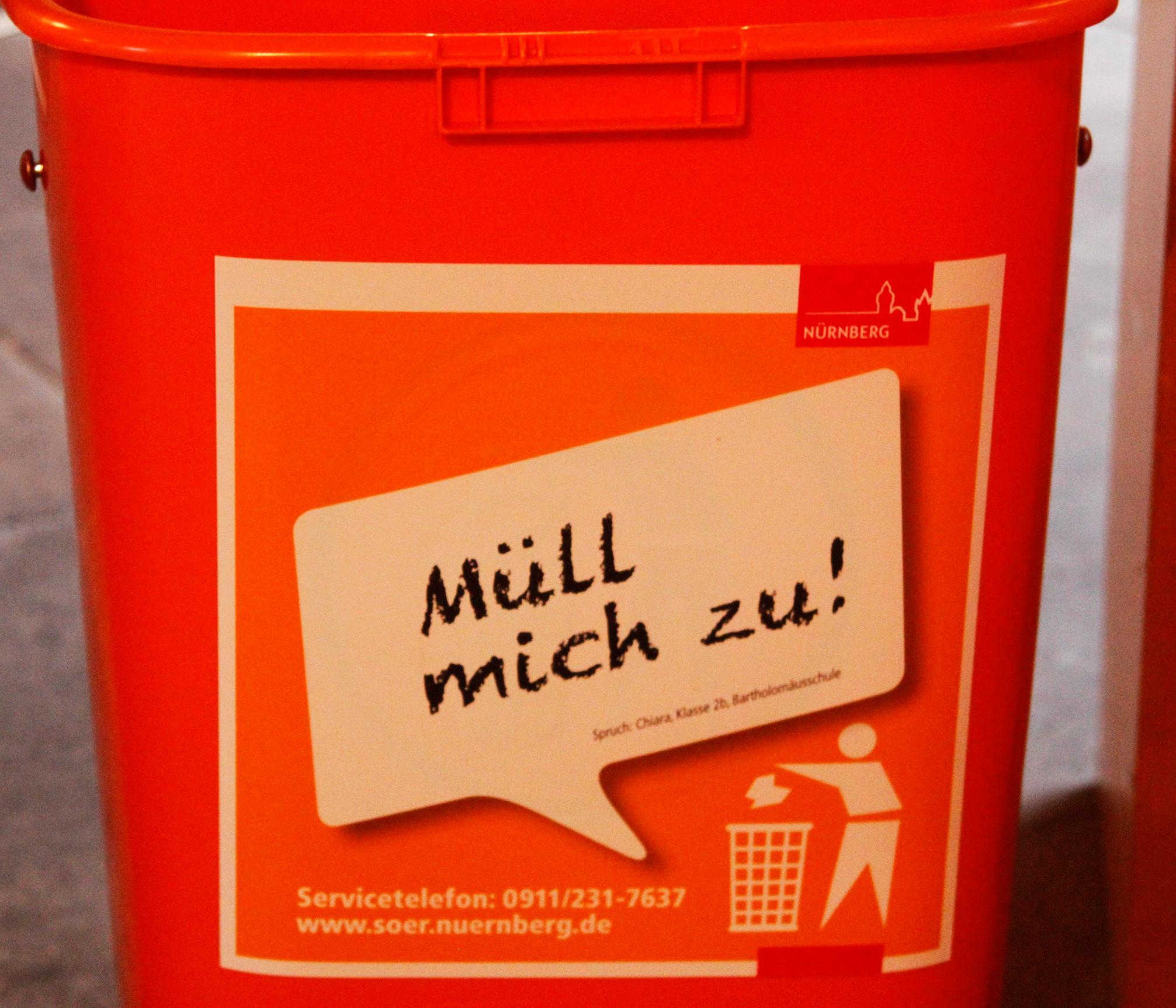 Diese lustigen Sprüche sind jetzt auf Nürnbergs Mülltonnen