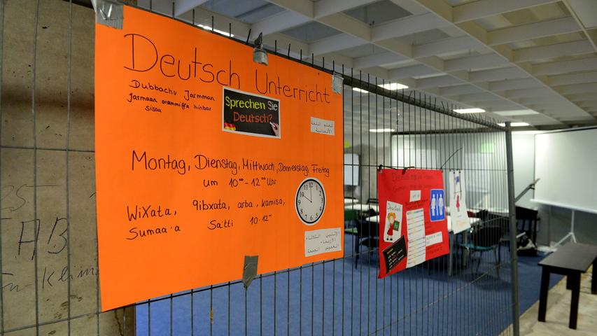 Neben einem großen Spielbereich für Kinder ist auch ein "Klassenzimmer" für die Deutsch-Kurse entstanden, die Ehrenamtliche gegeben haben.