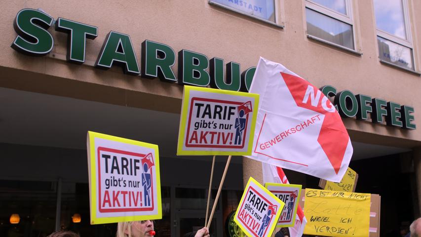 Warnstreik der Fastfood-Branche in Nürnberg