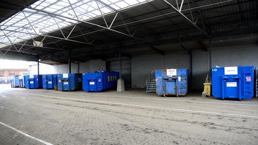 Fürths neuer Recyclinghof in der Karolinenstraße