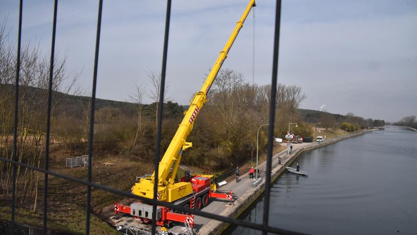 Trockene Angelegenheit im Main-Donau-Kanal: So liefen die Arbeiten an der Schleuse in Forchheim 2017