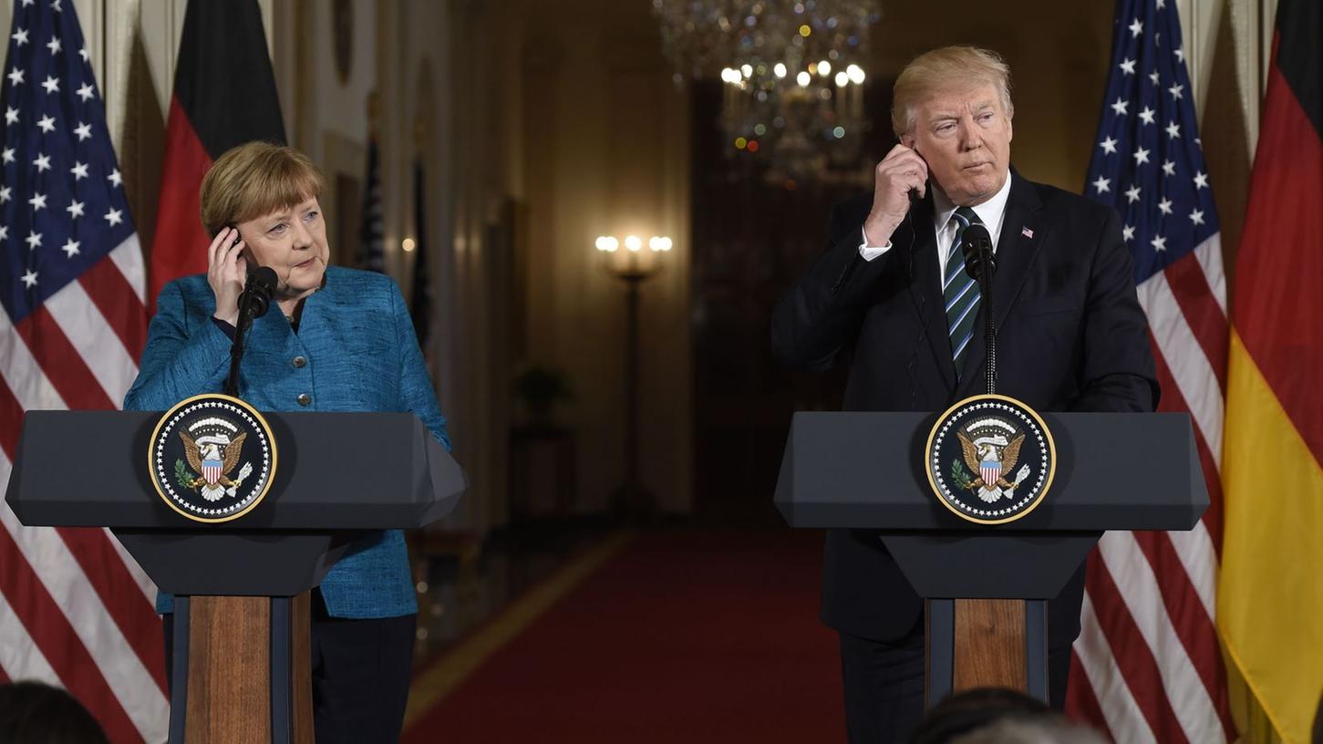 Enge Freundschaft sieht anders aus, aber: In Washington waren Angela Merkel und Donald Trump um Einigkeit bemüht.