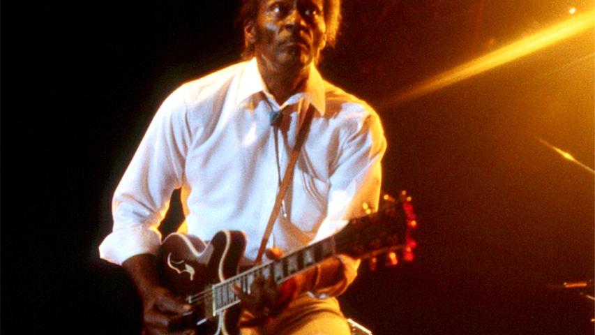 Chuck Berry trat einige Male in Franken auf. 1989 zum Beispiel in der Fürther Stadthalle.
