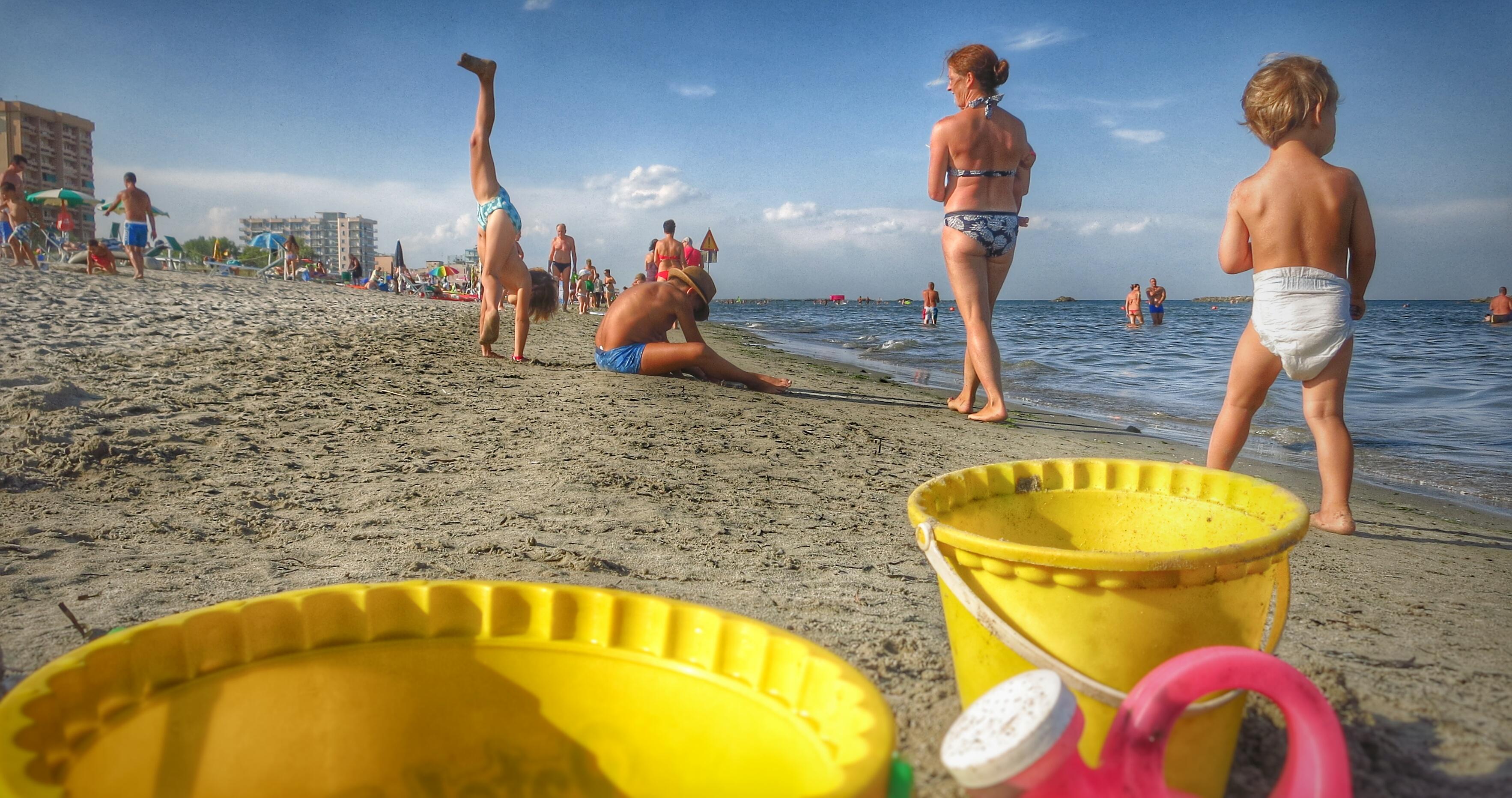 Flanieren am Adriastrand bei Comacchio.