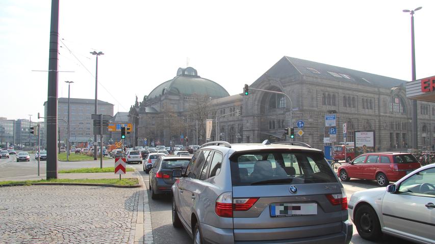 Stau bis zum Plärrer: Baustelle am Nürnberger Hauptbahnhof