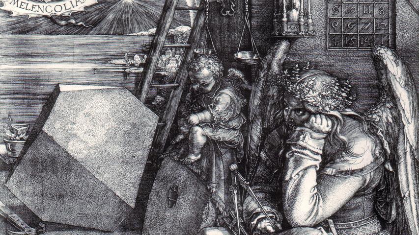  "Melencolia I" heißt Dürers berühmtester Kupferstich. Über kein anderes seiner Werke – und über kaum ein anderes Werk der europäischen Kunst – ist mehr gelehrte Literatur erschienen als über dieses "Denkbild", das auch den Betrachter des 21. Jahrhunderts noch in seinen Bann schlägt.