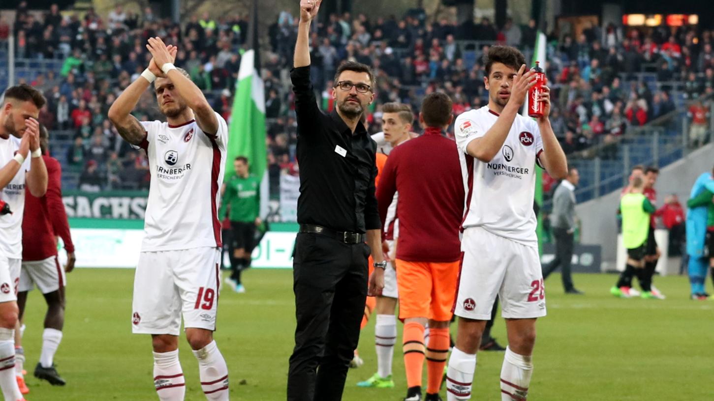 Von wegen Enttäuschung: Nach dem 0:1 in Hannover war Club-Trainer Michael Köllner mit der Leistung seiner Mannschaft zufrieden.