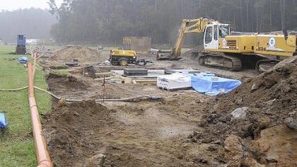 Neuer Stauwasserkanal entlang der Schwabach