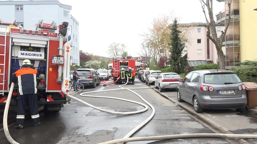 Brand in Bamberger Wohnblock fordert 120 Rettungskräfte