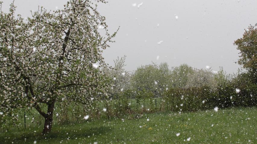 Reuth im Schneetreiben Ende April.