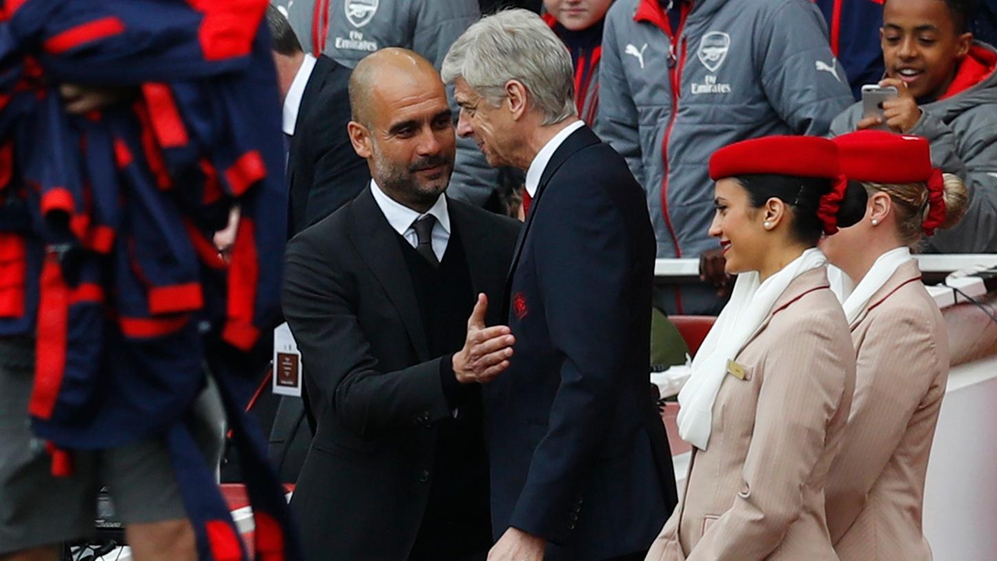 Zwei große Trainer und ihre letzte Hoffnung auf einen Titel: Am Sonntag treffen Pep Guardiolas Manchester City und Arsène Wengers Arsenal London im FA Cup aufeinander.