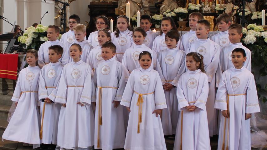 In der Basilika Gößweinstein wurden die Kinder feierlich in die Gemeinschaft eingeführt.