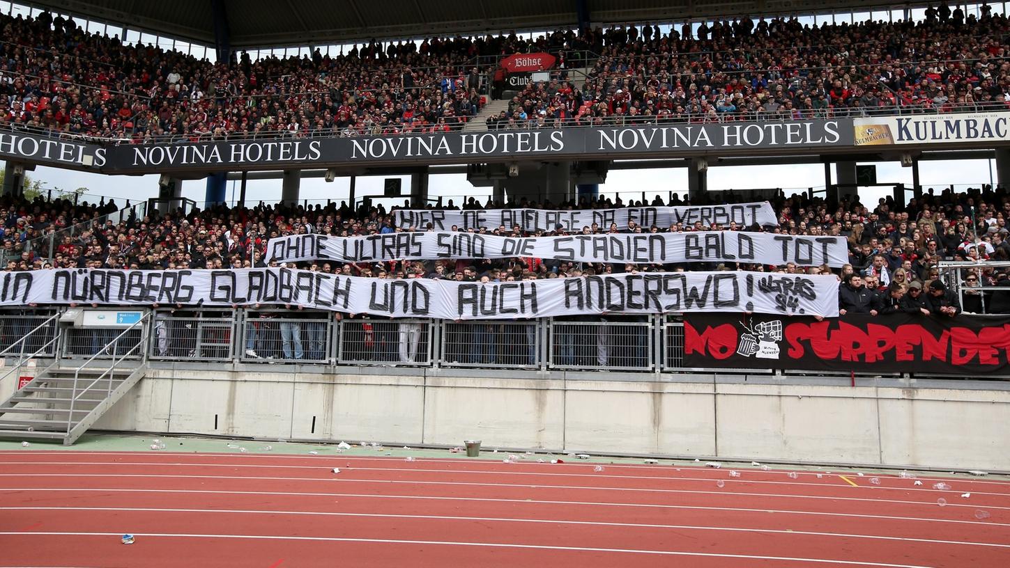 Die Nürnberger Ultras sprachen sich beim Heimspiel gegen den VfB Stuttgart gegen Repressionen aus. 