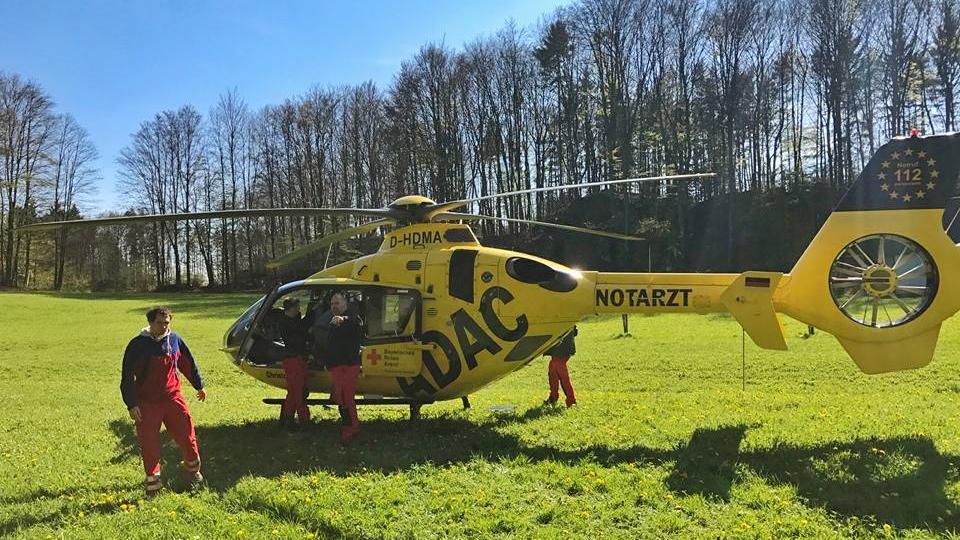 Rettungskräfte flogen die verletzte Siebenjährige in die Klinik.