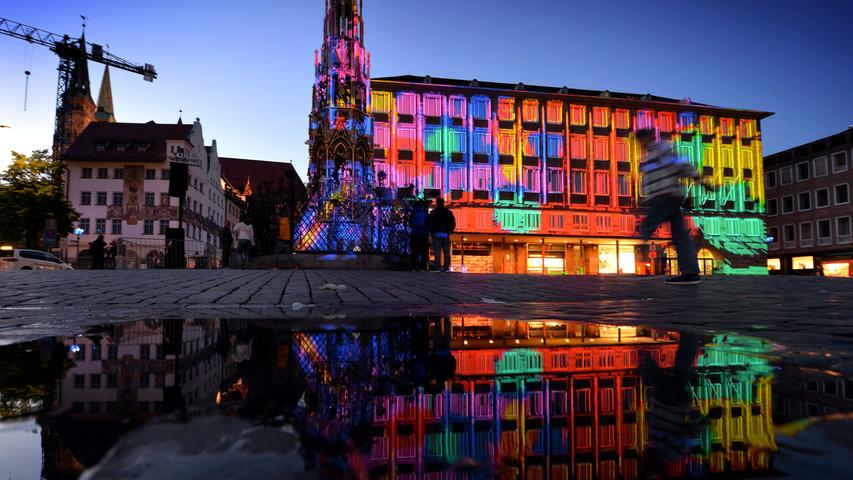 Nürnberg glüht vor: Testlauf für die Blaue Nacht 2017