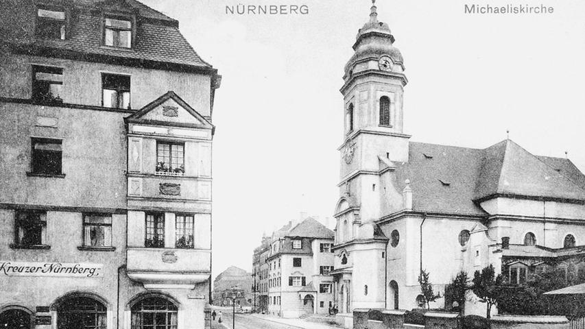 1925 ging‘s für viele Kirchgänger nach der Messe in St. Michael zum Frühschoppen in die "Restauration Kreuzer" gleich gegenüber.