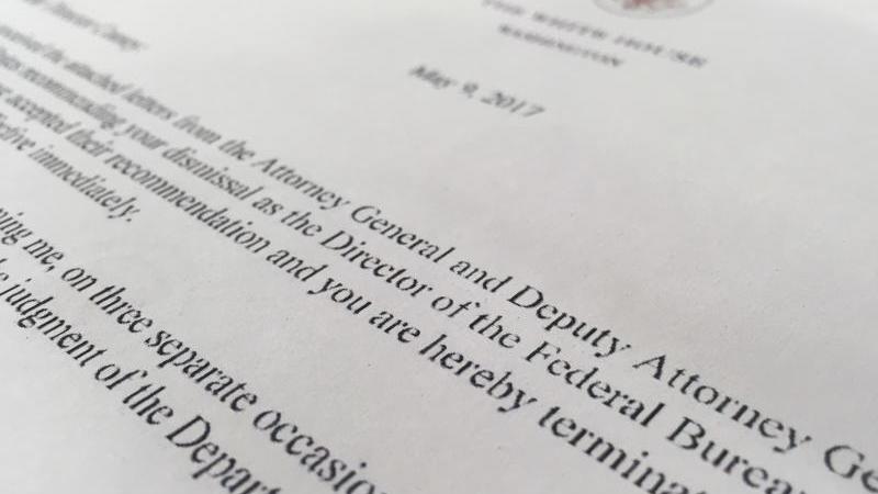 Das Entlassungsschreiben von FBI-Direktor Comey