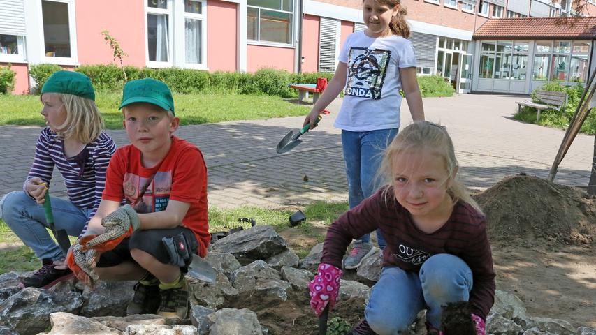 Ein neuer Blumengarten für die Grundschule Adelsdorf