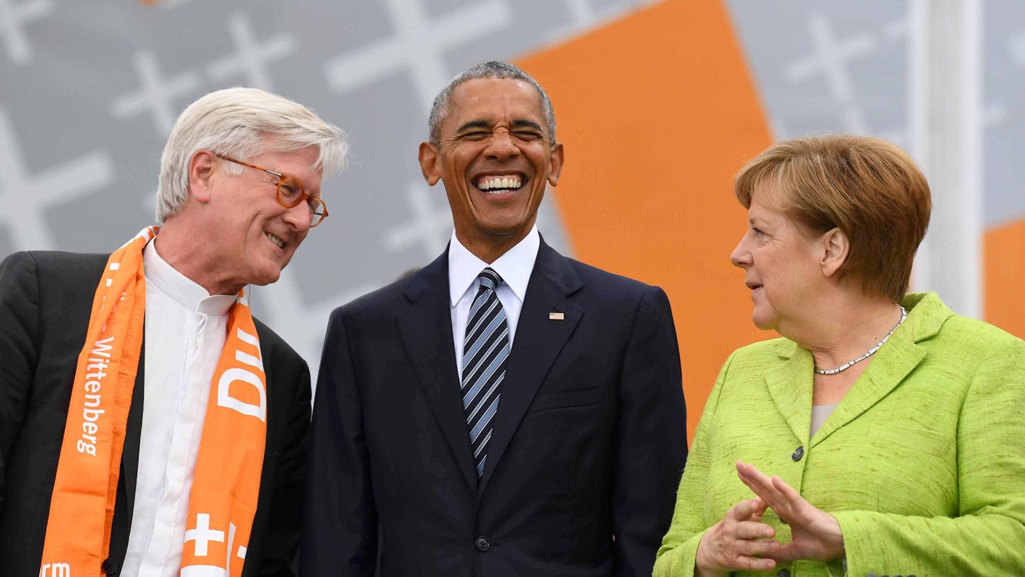 Es ging harmonisch zu auf dem Evangelischen Kirchentag in Berlin. Doch mit seinem Anliegen beim Thema Abschiebungen blitzte der EKD-Vorsitzende Heinrich Bedford-Strohm bei Kanzlerin Angela Merkel ab. Es ging harmonisch zu auf dem Evangelischen Kirchentag in Berlin. Doch mit seinem Anliegen beim Thema Abschiebungen blitzte der EKD-Vorsitzende Heinrich Bedford-Strohm bei Kanzlerin Angela Merkel ab.