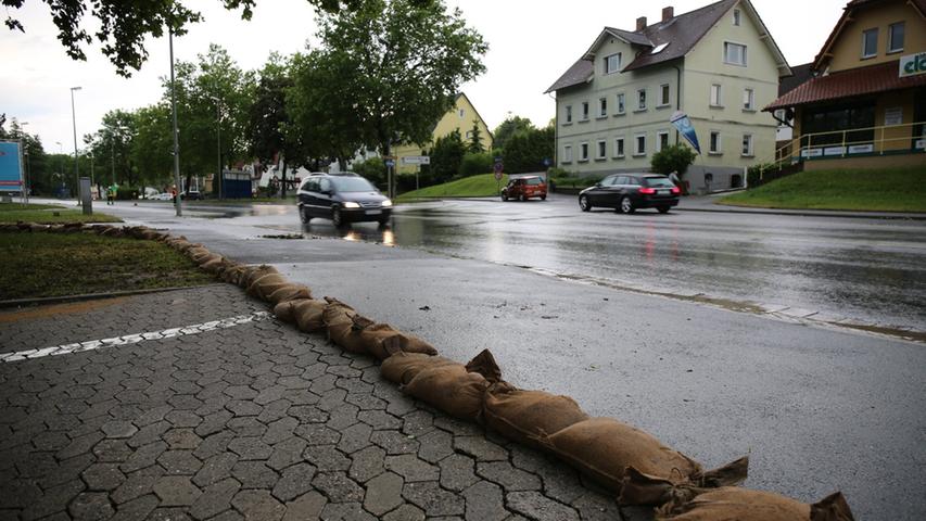 Land unter in Kulmbach: Bilder zeigen Chaos nach Unwetter