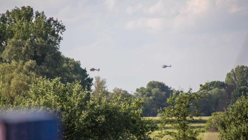 Helikopter kreisen über der Regnitz: Suchaktion nach Kind in Fürth