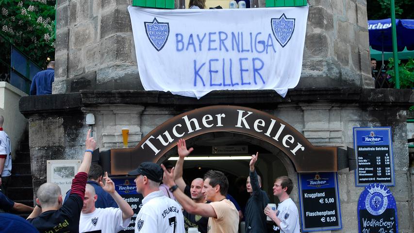 Auch Aufstiege hat der FSV Bruck hier gefeiert, wie 2008. Im Jahr 2017 sind die Fußballer wieder in die Bayernliga aufgestiegen. Doch ihren Keller haben sie nicht mehr.