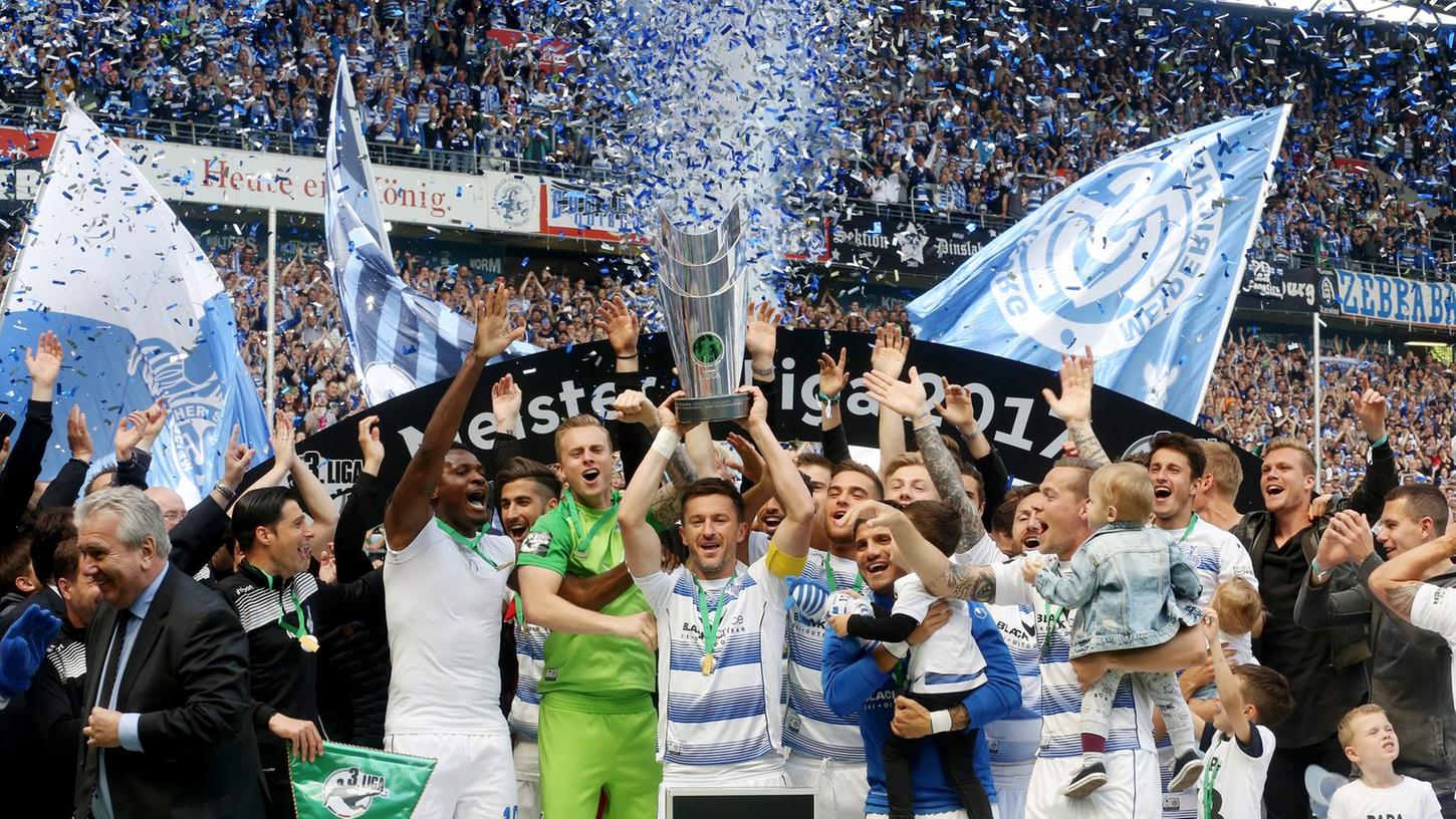 Mit der Drittliga-Meisterschaft erspielte sich der MSV Duisburg auch den Wiederaufstieg in die 2. Liga.