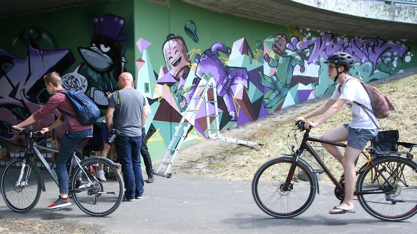 So entstand das Graffiti-Kunstwerk an der Ramstertalstraße Ebermannstadt